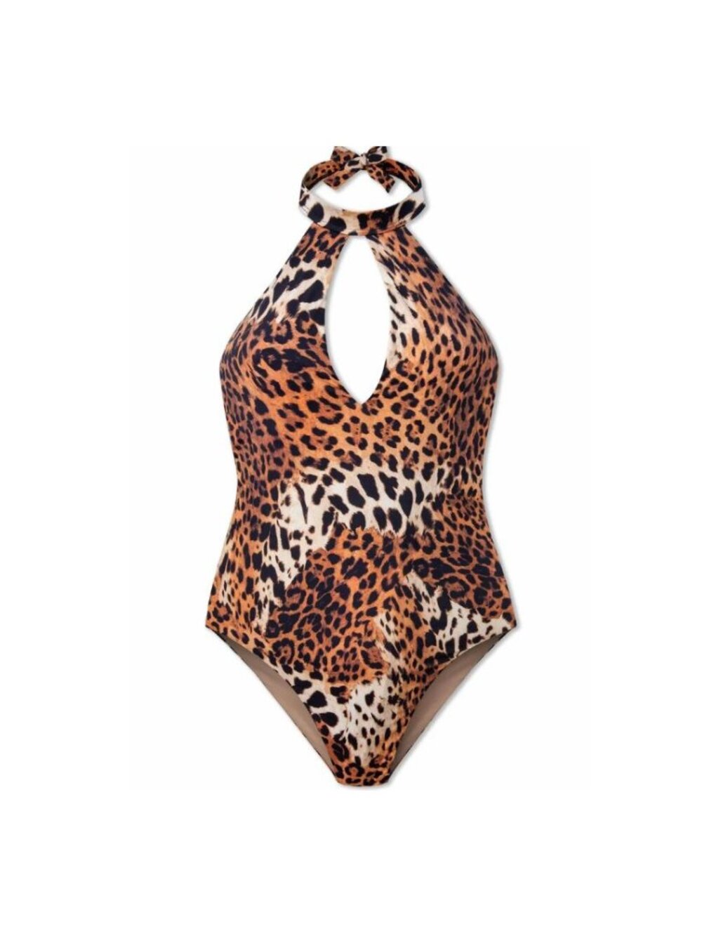WET Swimwear Amara Leopard Halter One Piece Swimsuit - S